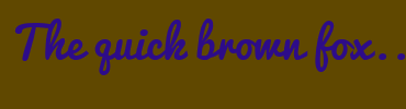 Image with Font Color 2D0C89 and Background Color 604800